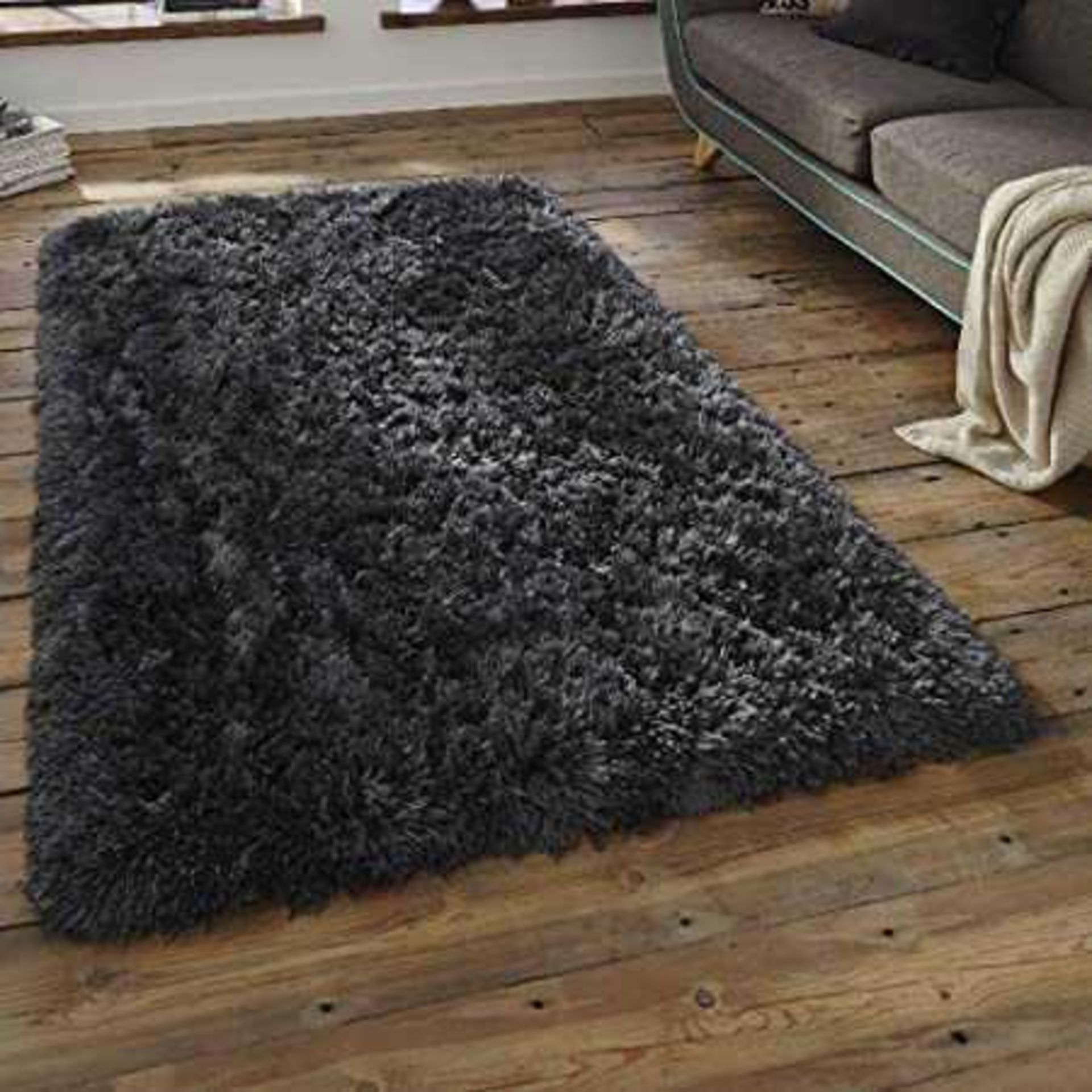 (Jb) RRP £80 Lot To Contain 1 Unpackaged Cozee Home Juno Soft Twist Shaggy Rug (120 X 170Cm)