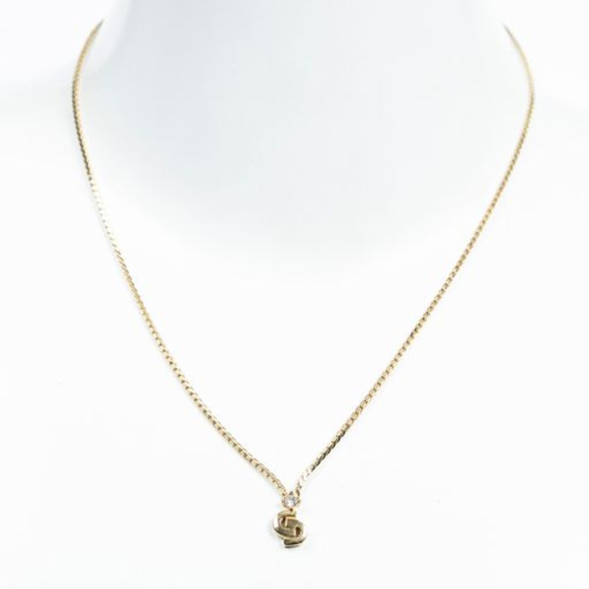RRP £825 Dior Logo Necklace Gold - AAR2369 - Grade A - (Bags Are Not On Site, Please Email For
