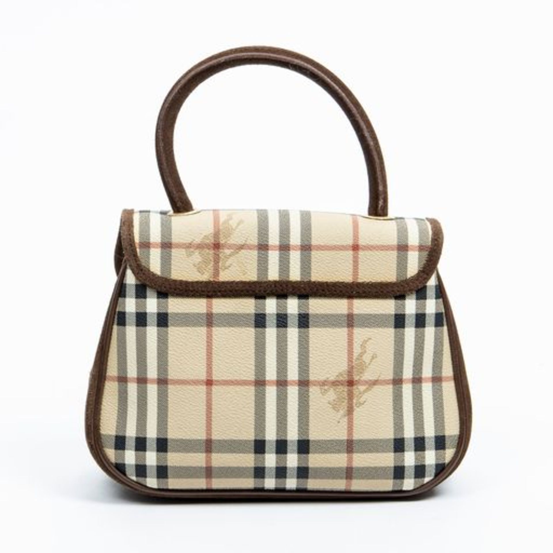 RRP £775 Burberry Vintage Burberrys Top Handle Crossbody Flap Shoulder Bag Beige/Brown - AAS6055 - - Image 2 of 4