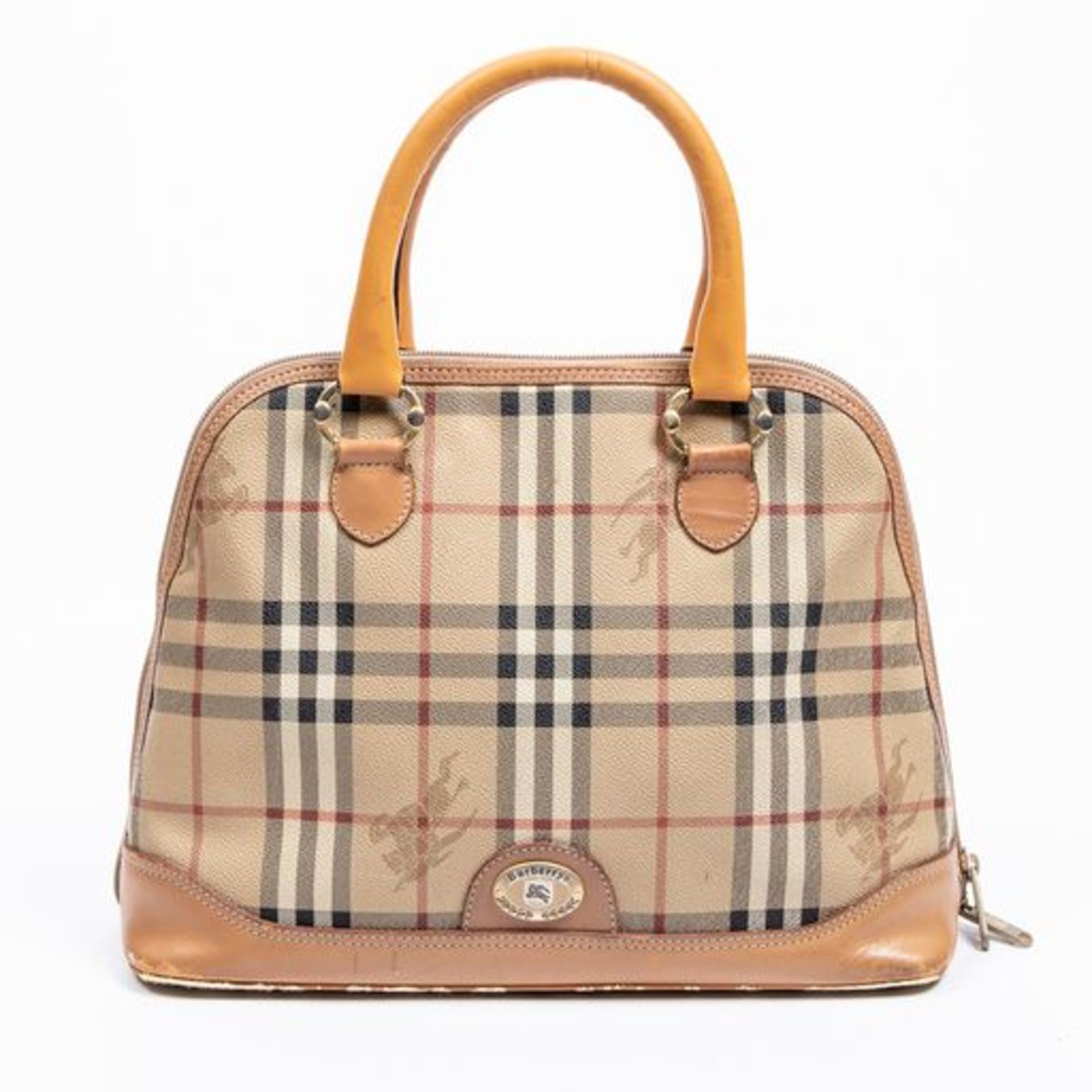 RRP £760 Burberry Burberrys Vintage Dome Handbag Beige/Brown/Orange - AAR0321 - Grade AB - (Bags Are