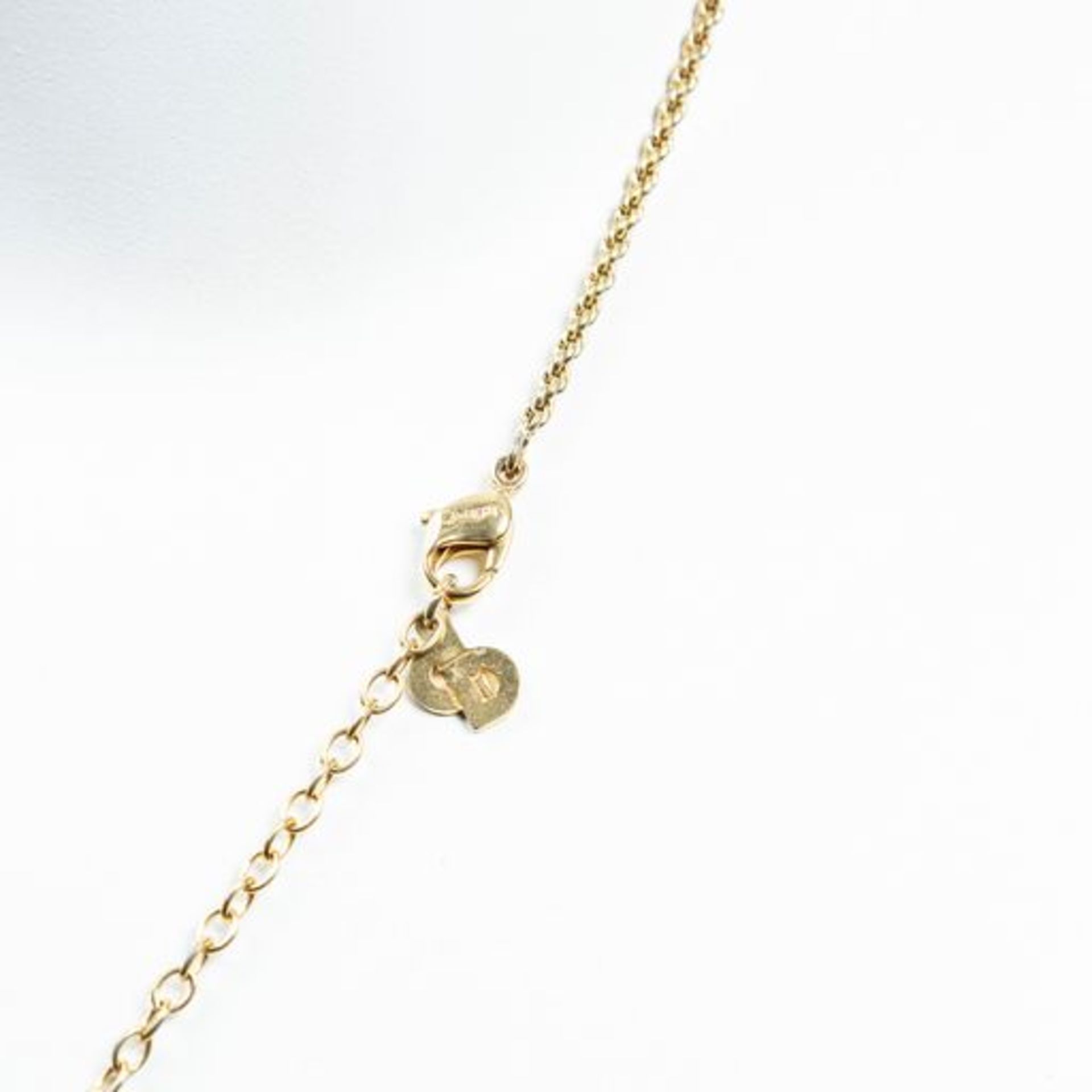 RRP £675 Dior Cd Rhinestone Round Pendant Necklace Gold - AAR1217 - Grade A - (Bags Are Not On Site, - Image 3 of 3