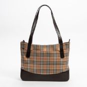 RRP £975 Burberry Burberrys Large Zip Shopping Tote Shoulder Bag Beige/Dark Brown - AAR3065 -