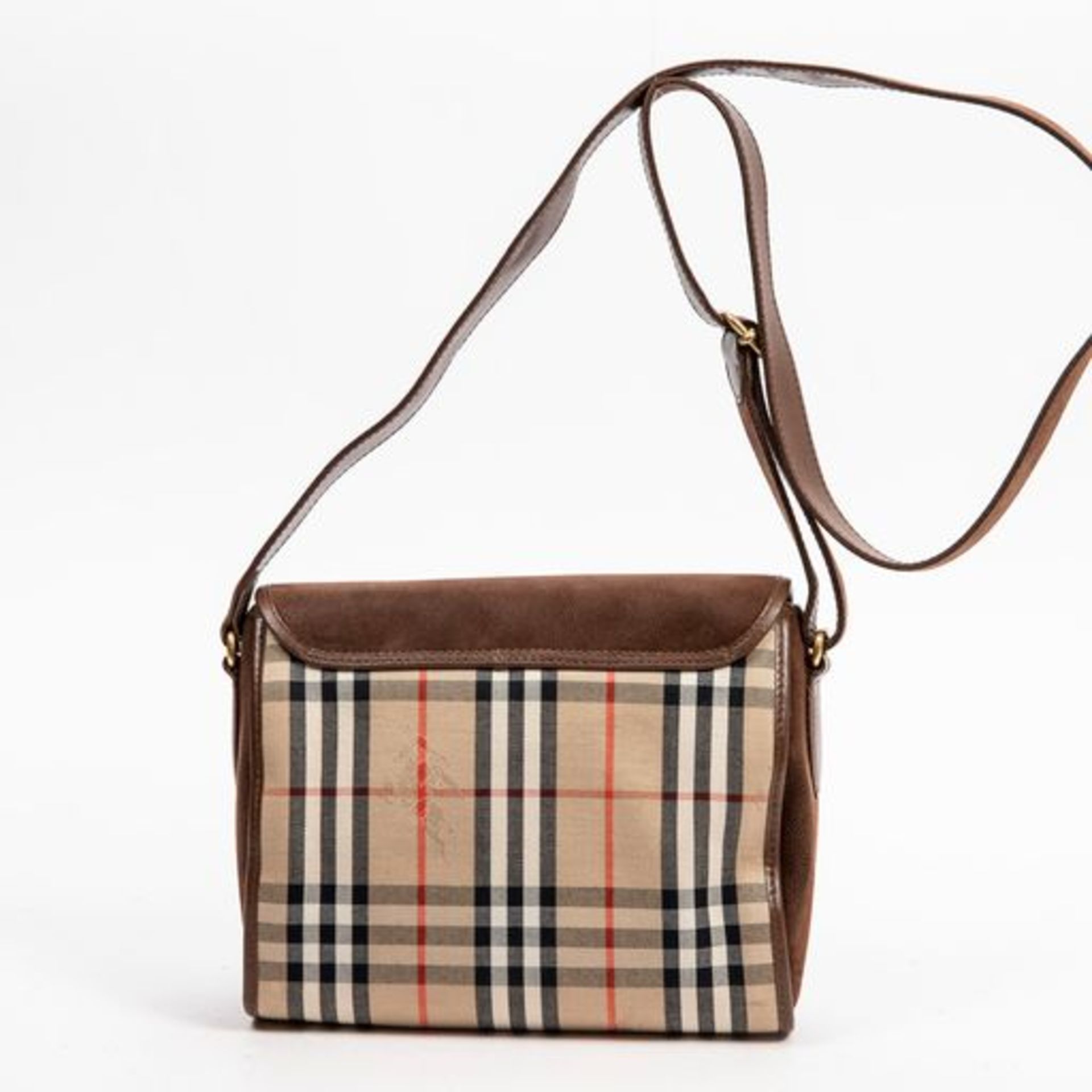 RRP £775 Burberry Burberrys Vintage Crossbody Flap Shoulder Bag Brown/Beige - AAR0316 - Grade - Image 2 of 4