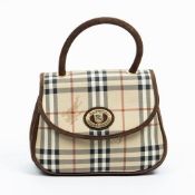 RRP £775 Burberry Vintage Burberrys Top Handle Crossbody Flap Shoulder Bag Beige/Brown - AAS6055 -
