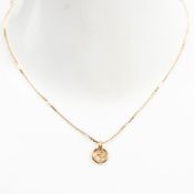 RRP £790 Dior Cd Round Pendant Necklace Gold - AAR1234 - Grade A - (Bags Are Not On Site, Please