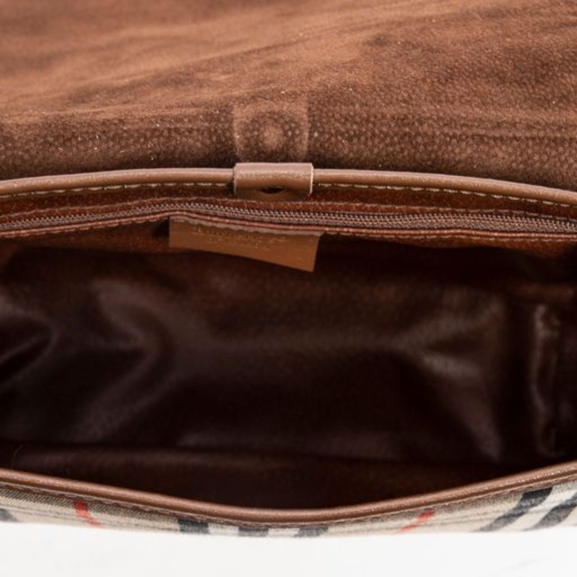 RRP £775 Burberry Burberrys Vintage Crossbody Flap Shoulder Bag Brown/Beige - AAR0316 - Grade - Image 3 of 4