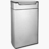 RRP £190 Boxed Simple Human Forty Eight Litre Touch Bin (Jg)