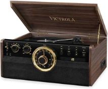 (Jb) RRP £180 Lot To Contain 1 Boxed Victrola Empire 6 In 1 Music Centre 3 Speed Turntable With Blue