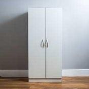 (Jb) RRP £350 Lot To Contain 1 Boxed Wayfair Hulio 2 Drawer Wardrobe In White Finish