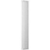 RRP £300 1 Boxed Cubico Bathrooms Uxbridge Double Radiator 1800X200Mm Columns White