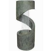 (Jb) RRP £340 Lot To Contain 1 Boxed Twisting Spiral Cascade Contemporary Water Feature In Cement Co