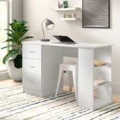(Jb) RRP £100 Lot To Contain 1 Boxed Isabella Computer Desk In White Finish