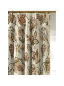 RRP £90 Bagged John Lewis Floral Print Pencil Pleat Curtains (Jg)