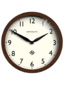 RRP £120 1 Unboxed John Lewis And Partners Newgate Wall Clock With Brown Oak Frame