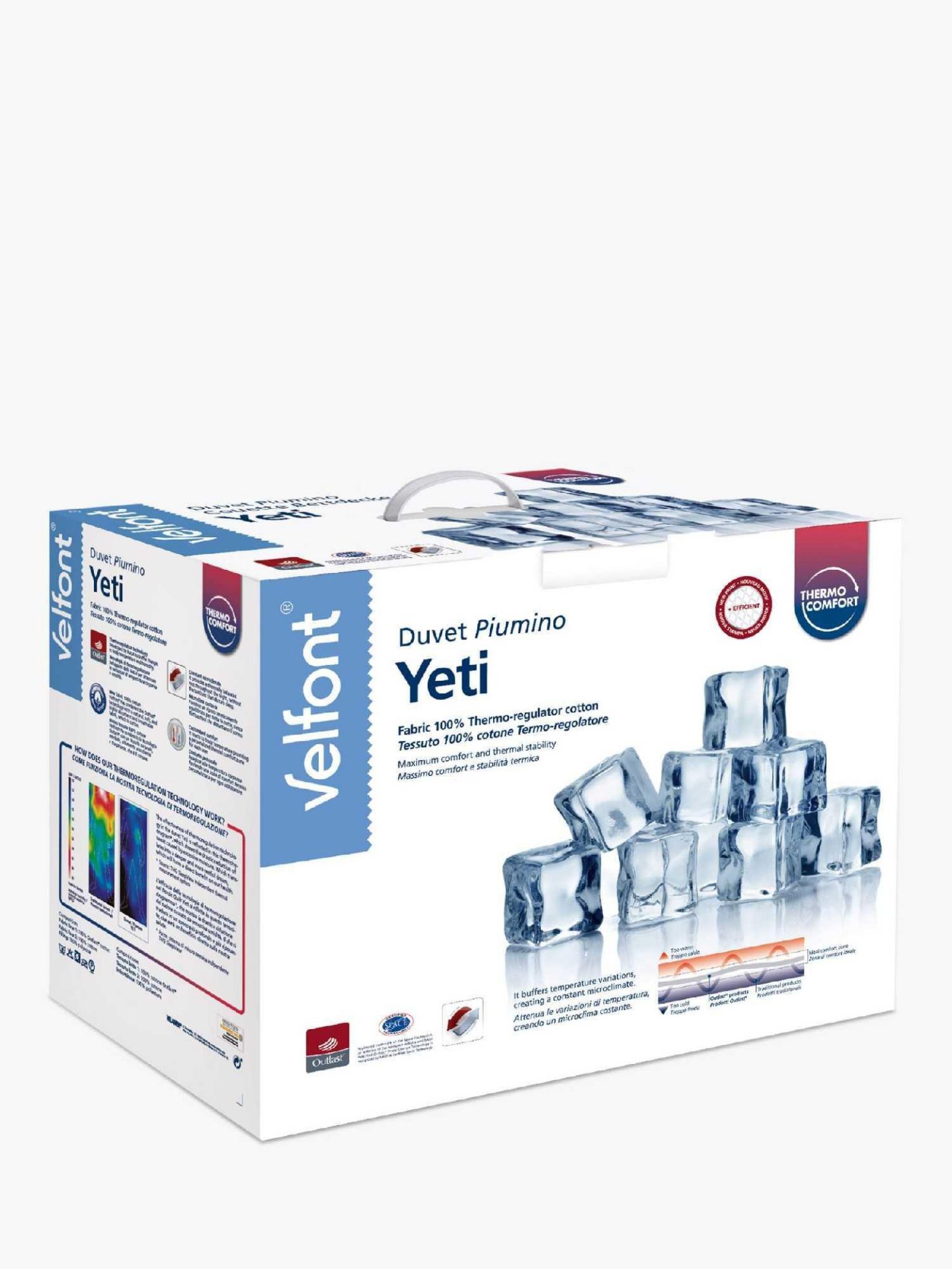 (Jb) RRP £150 Lot To Contain 1 Boxed Single Sized 4.5 Tog Velfont Yeti Temperature Regulating Synthe