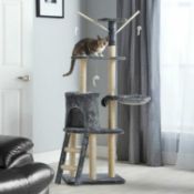 RRP £90 1 Boxed Wayfair Grey Fabric Cat Play Tree