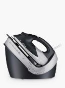 RRP £100 Boxed John Lewis Boxed Steam Iron In Black And White (Jg)