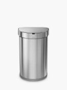 RRP £190 Unboxed Simple Human Touch Sensor Semi Round Bin (Jg)