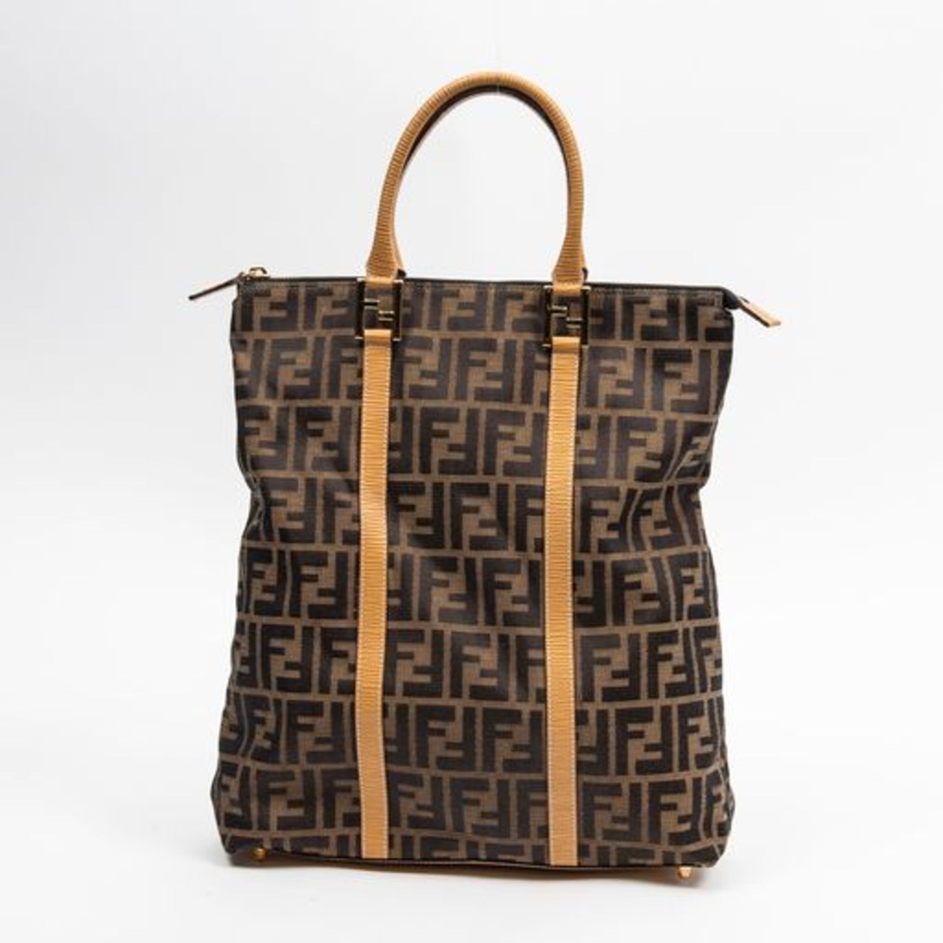 RRP £945 Fendi Tall Zip Tote Handbag Brown/Tan - AAR9934 - Grade A - (Bags Are Not On Site, Please