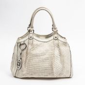 RRP £925 Gucci Gg Charm Straw Tote Handbag White - AAR9940 - Grade AB - (Bags Are Not On Site,