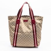 RRP £1050 Gucci Web Medium Tote Shoulder Bag Beige - AAS0718 - Grade AA - (Bags Are Not On Site,