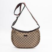 RRP £1050 Gucci Web Zip Messenger Shoulder Bag Beige/Dark Brown - AAS2129 - Grade A - (Bags Are