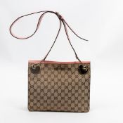 RRP £1025 Gucci Eclipse Square Crossbody Shoulder Bag Beige/Pink - AAS0442 - Grade AB - (Bags Are