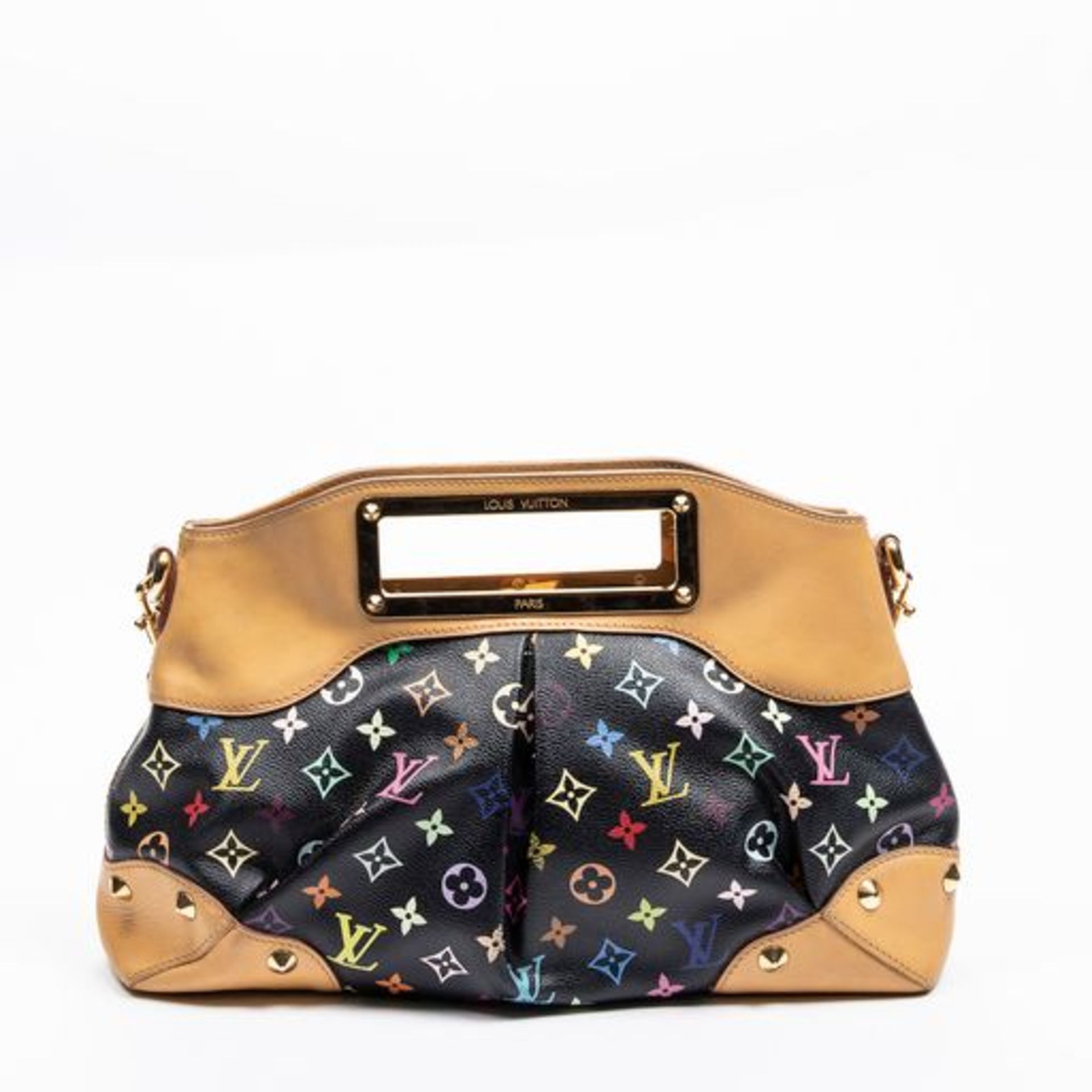 RRP £1040 Louis Vuitton "Limited Edition Takashi Murakami Multicolore"Judy Shoulder Bag Black -