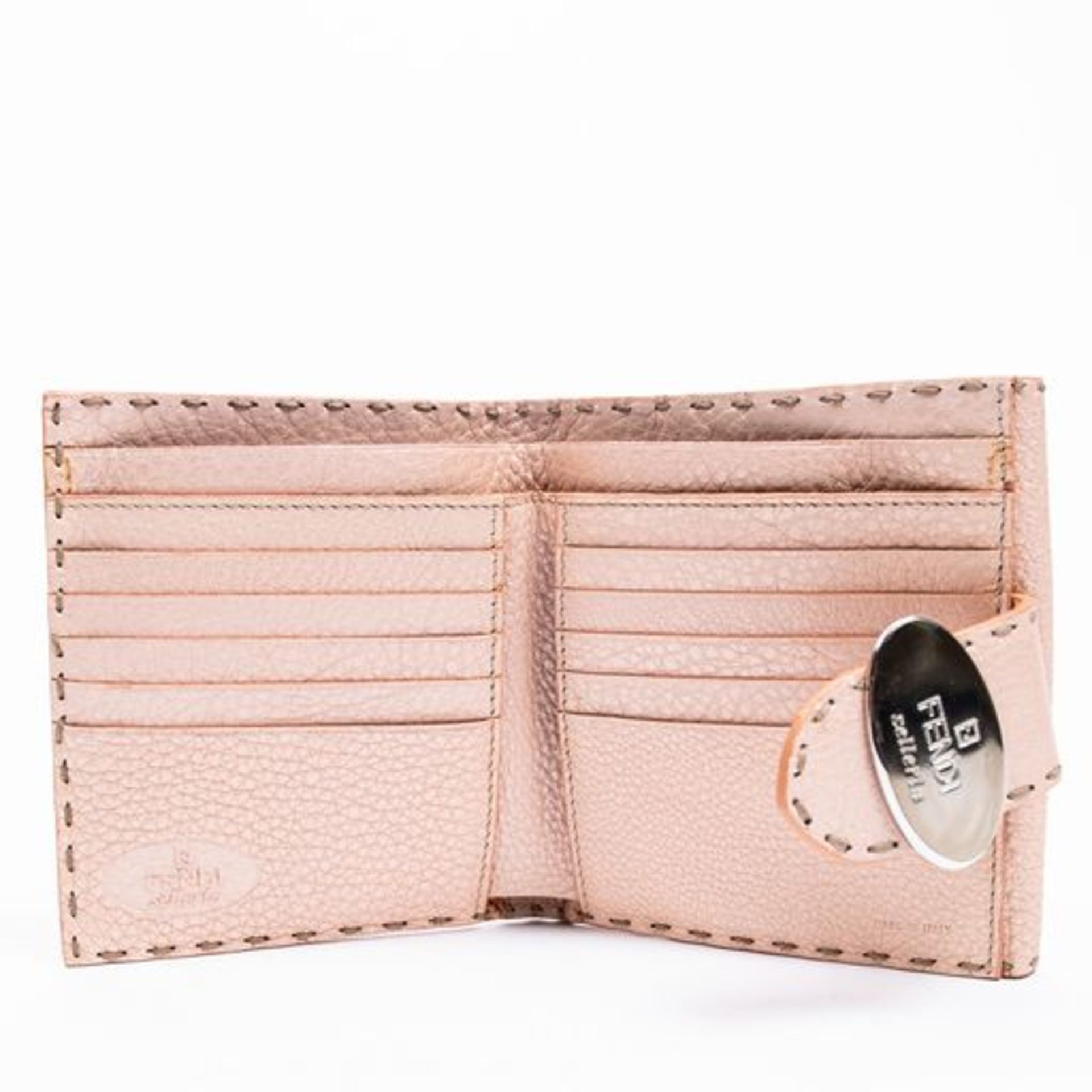 RRP £825 Fendi Selleria Compact Bifold Wallet Peach AAR3278 - Grade A - (Bags Are Not On Site, - Image 3 of 3