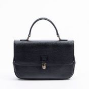 RRP £725 Burberry Burberrys Front Flap Top Handle Handbag Black - AAR9905 - Grade A - (Bags Are