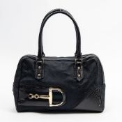 RRP £1085 Gucci Horsebit Web Boston Shoulder Bag Navy - AAR9957 - Grade A - (Bags Are Not On Site,