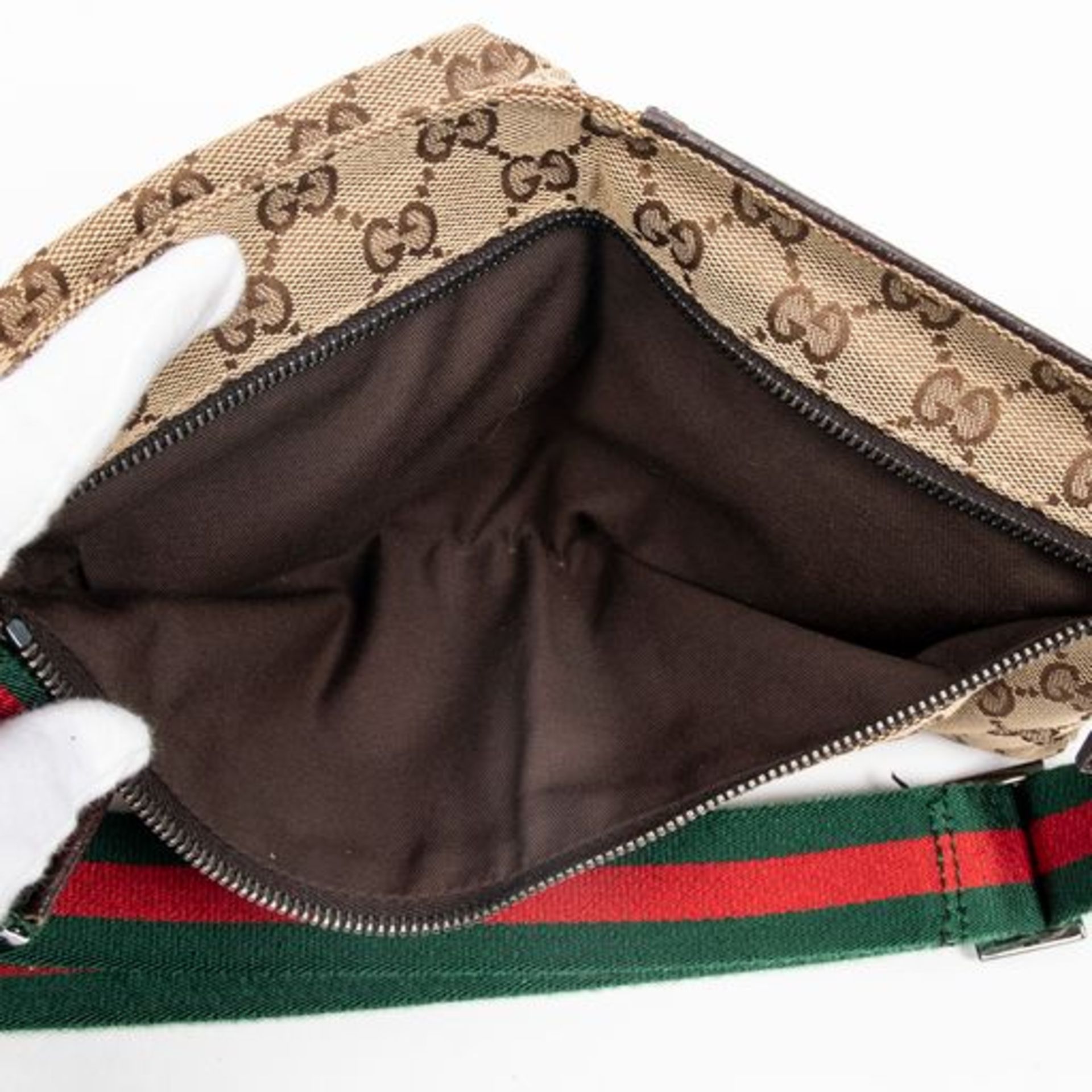 RRP £1030 Gucci Web Waist Pouch Beige/Brown AAS2149 - Grade A - (Bags Are Not On Site, Please - Image 2 of 4