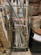 (Jb) RRP £400 Cage To Contain A Large Assortment Of John Lewis And Partners Curtain Rails, Poles And