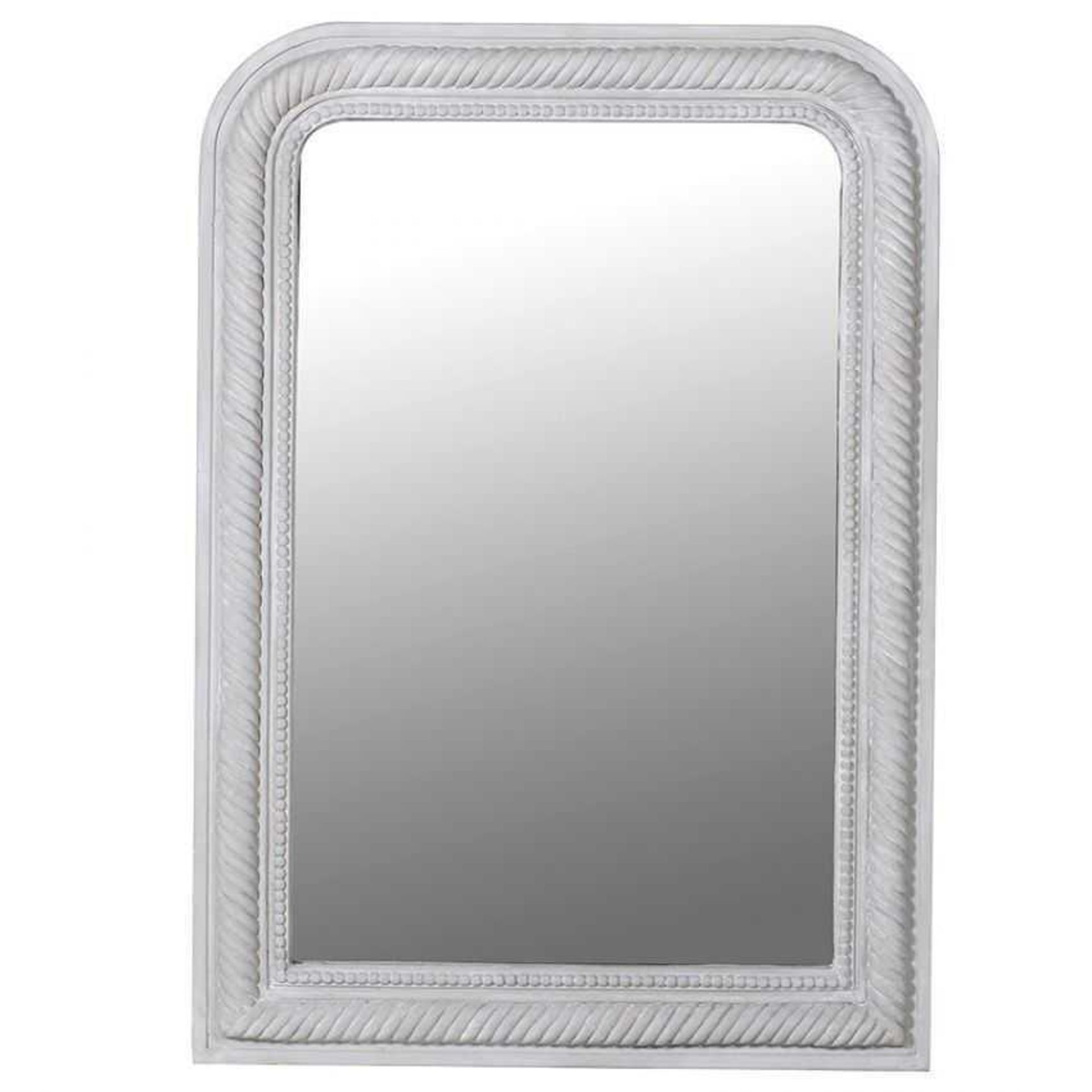 RRP £95 Boxed House Grey Rounded Mirror 54X79Cm (Jg)