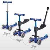 (Jb) RRP £240 Lot To Contain 2 Boxed Micro Mini 3 In 1 Deluxe Plus Children's Scooters (2517657, No