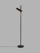 RRP £150 1 Boxed John Lewis & Partners Swivel Led Uplighter Floor Lamp, Black/Brass
