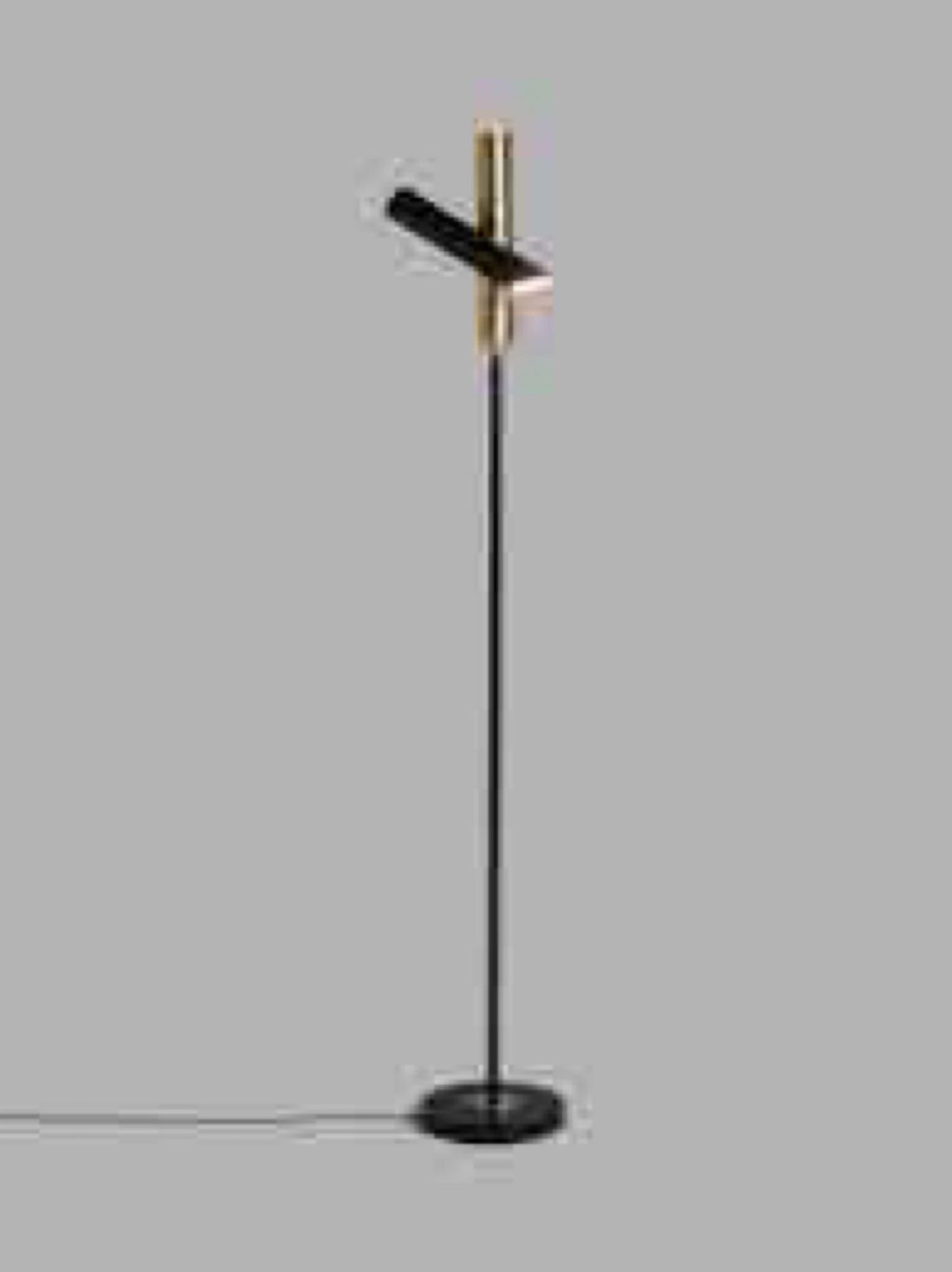 RRP £150 1 Boxed John Lewis & Partners Swivel Led Uplighter Floor Lamp, Black/Brass