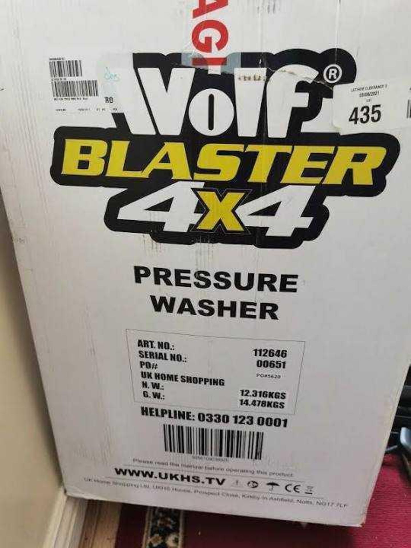 RRP £170 Boxed Wolf Blaster Two Thousand Watt Pressure Washer (Jg)