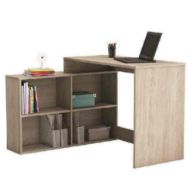 (Db) RRP £155 Lot To Contain One Boxed Capius Modern Corner Computer Desk In Pearl White. Height : 7