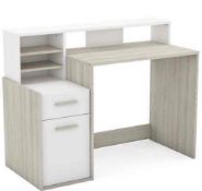 (Db) RRP £290 Lot To Contain One Boxed Squire Wooden Computer Desk In Shannon Oak And Pearl White. H
