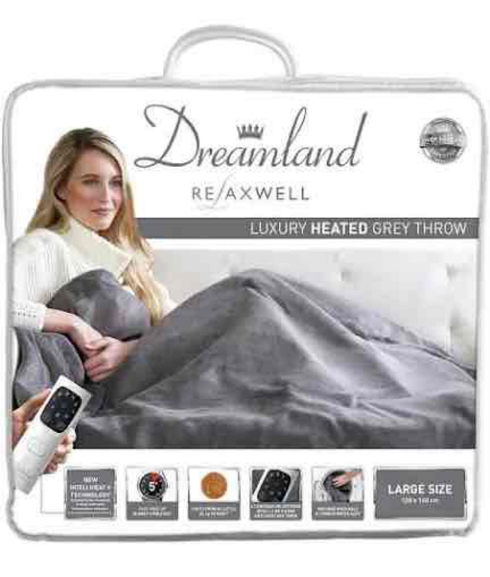 RRP £180 To Contain 2 Bagged John Lewis And Partners Throws Including 1 Reaxwell Luxury Heated Grey