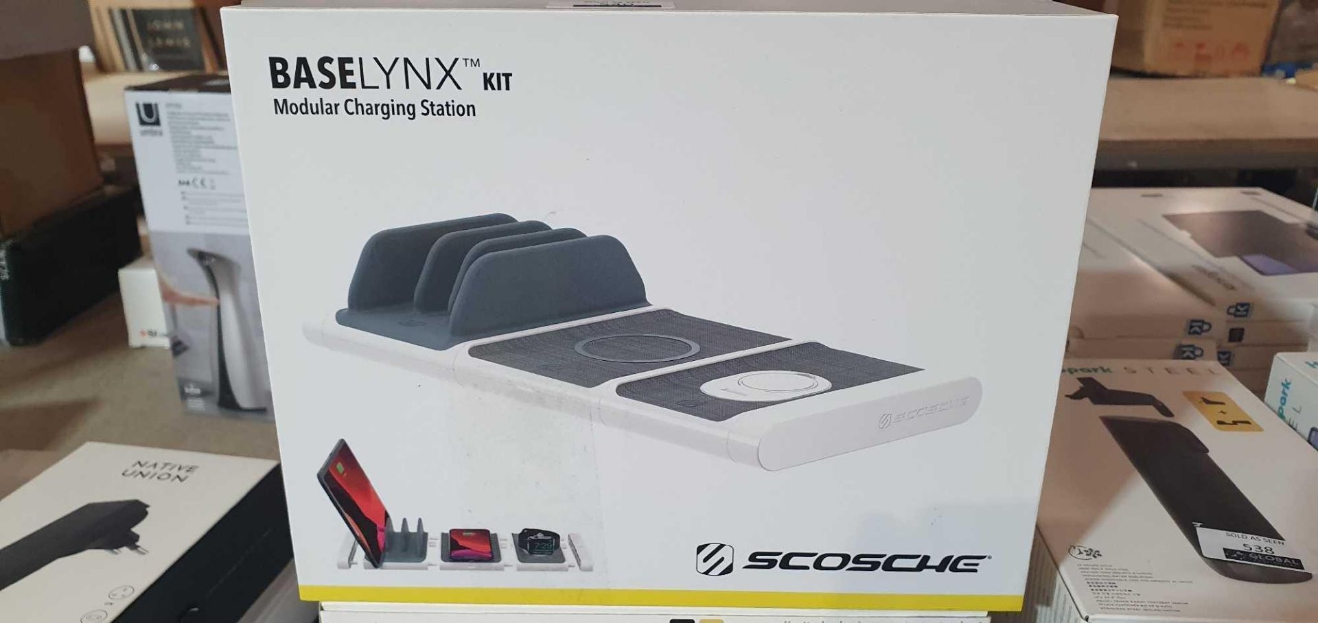 (Jb) RRP Â£150 Lot To Contain 1 boxed Scosche Base lynx Kit Modular Charging Station