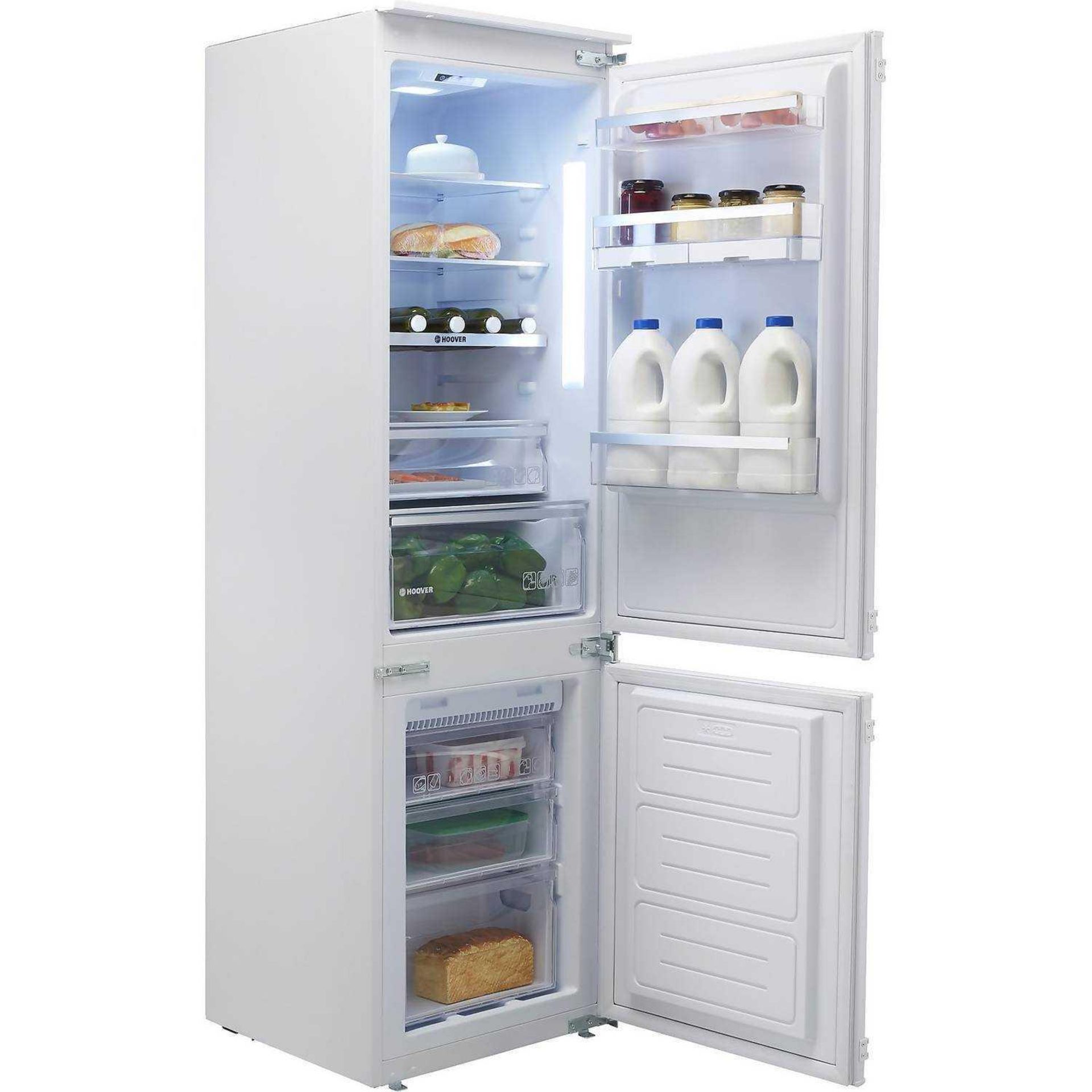 (Sp) RRP £450 Lot To Contain 1 Hoover H-Fridge 500 Bhbf172Nuk Integrated 70/30 Frost Free Fridge Fre