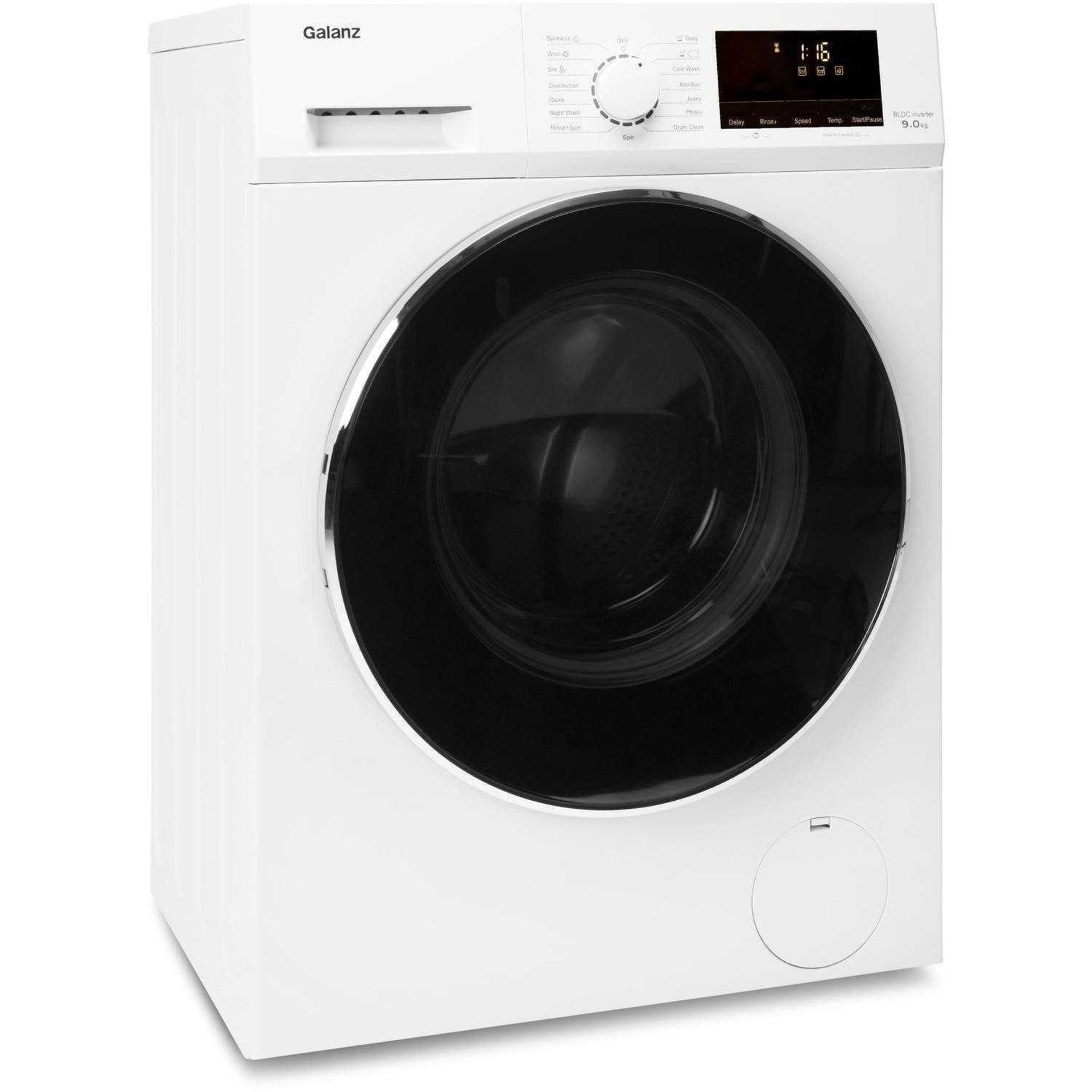 (Sp) RRP £250 Lot To Contain 1 Galanz Wmuk003W 9Kg 1400Rpm Freestanding Washing Machine