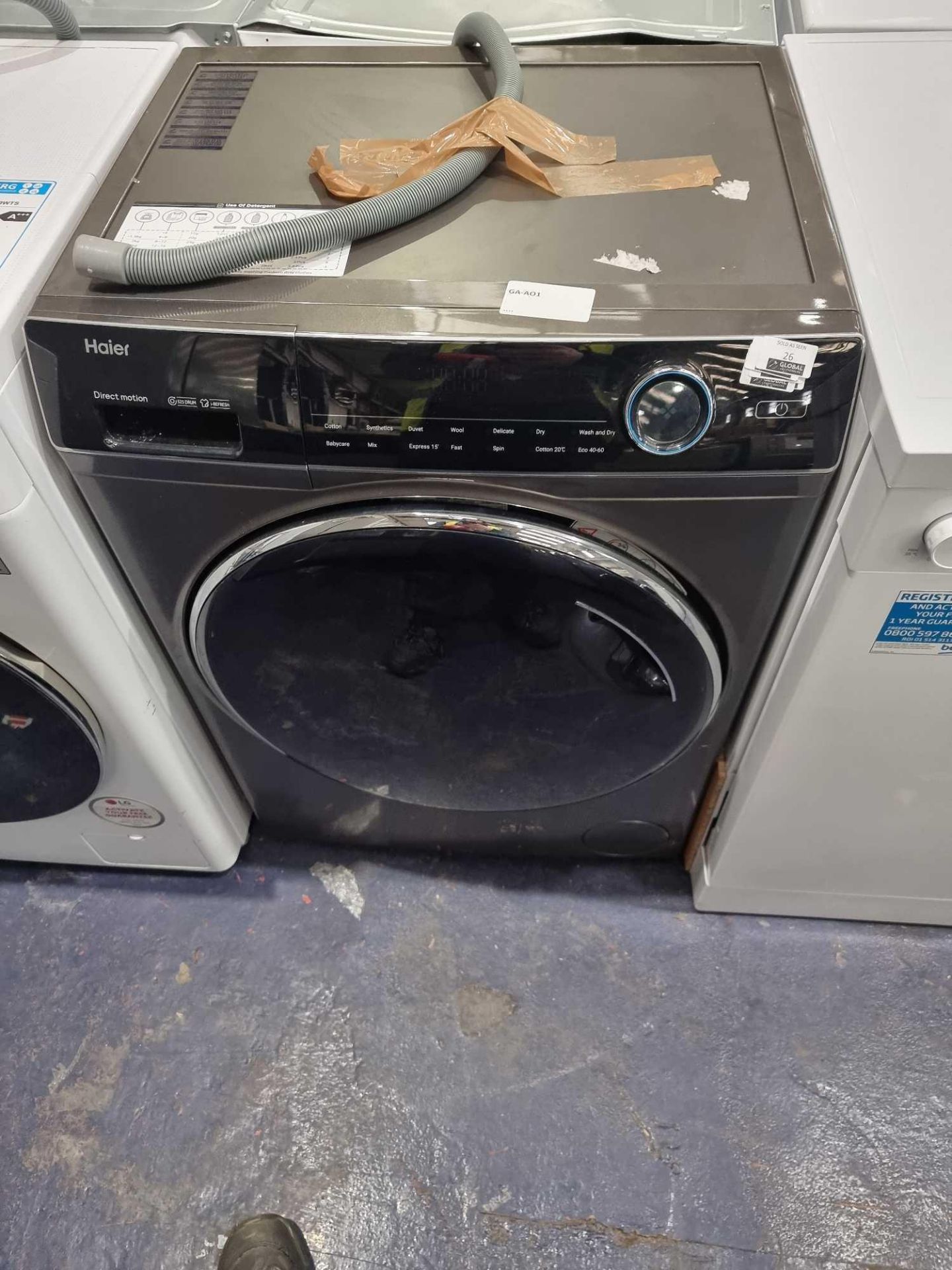 (Sp) RRP £500 Lot To Contain 1 Haier Hwd80-B14979S 8Kg / 5Kg Washer Dryer With 1400 Rpm - Graphite - Image 2 of 2