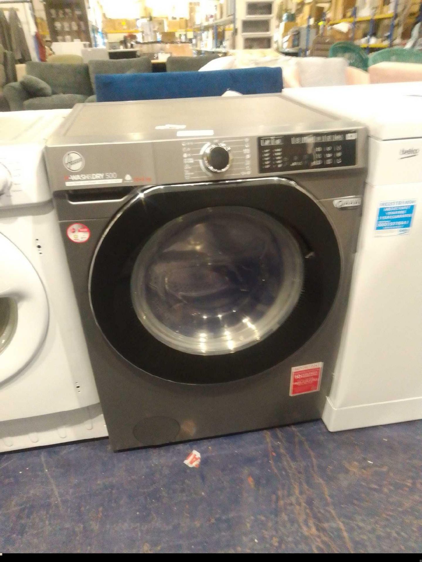 (Dd) RRP £530 Lot To Contain 1 Hoover Wash 500 10Kg Freestanding Washing Machine - Black - Image 2 of 2