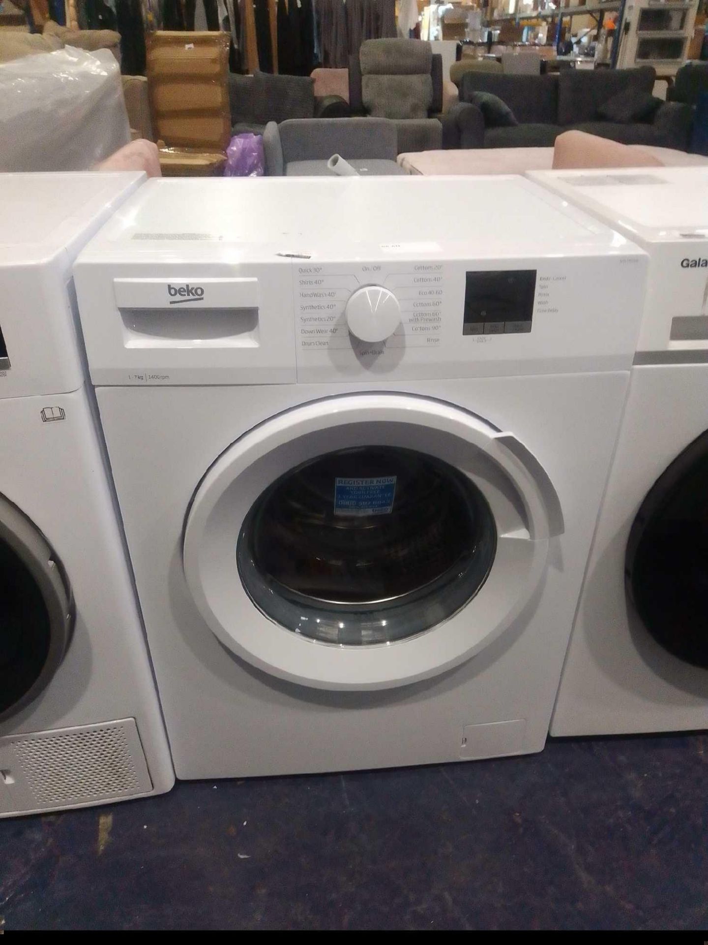 (Dd) RRP £270 Lot To Contain 1Beko Wtl74051W 7Kg Washing Machine With 1400 Rpm - White - Image 2 of 2