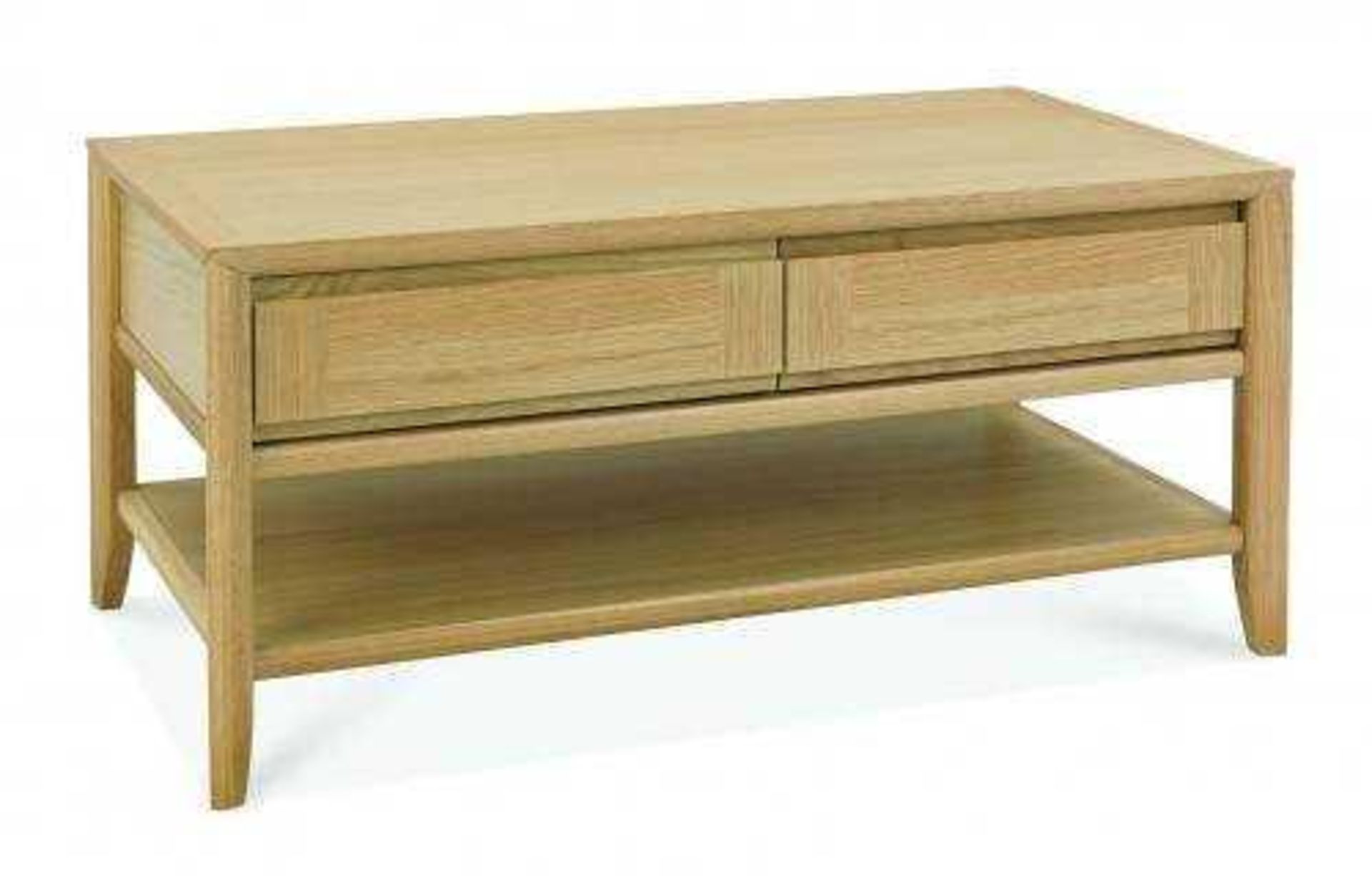 (Dd) RRP £650 Lot To Contain 1 John Lewis Oak Coffee Table With 2 Draws (4574642)