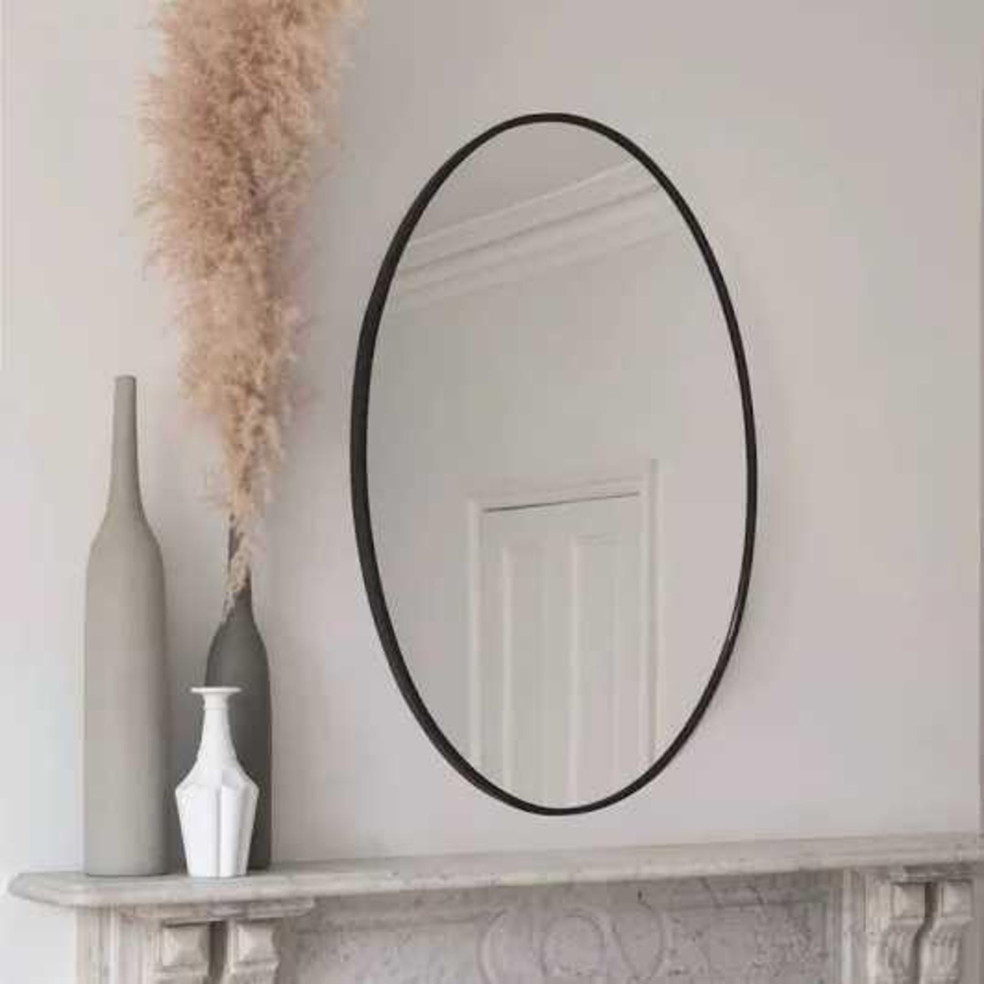 RRP £200 Contains 1 Boxed John Lewis Flat Edged Oval Mirror