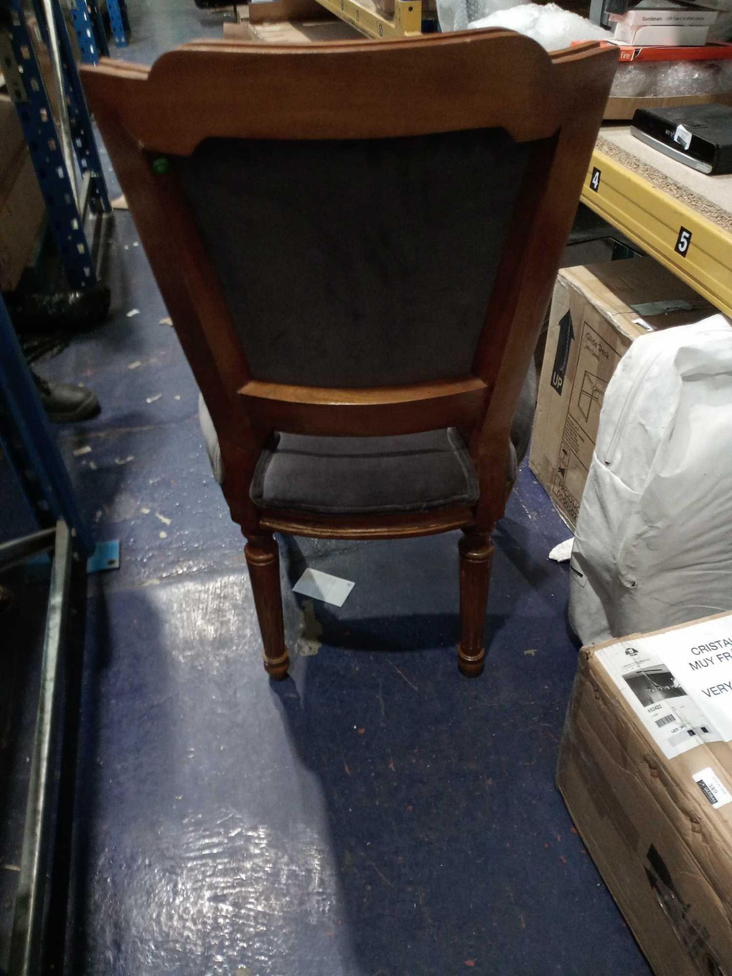(Tr) RRP £130 Lot To Contain 1X Wooden Upholsterd Dining Chair In Grey - Image 2 of 3